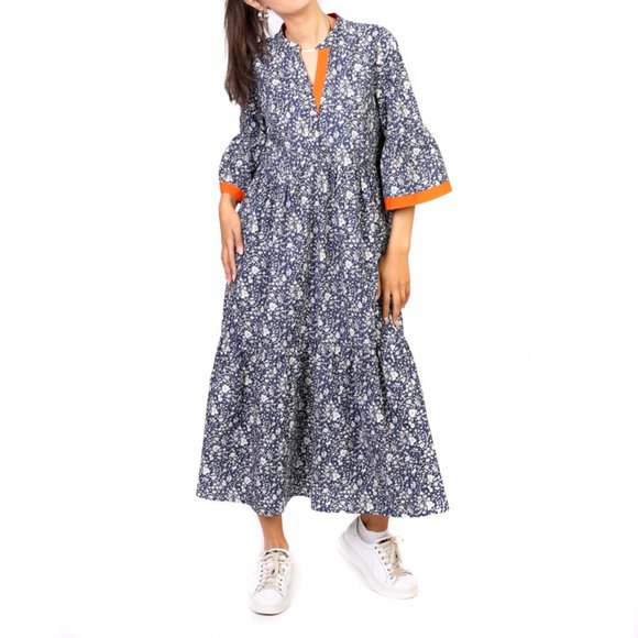 FLORAL PRINT FLOUNCED DRESS - Picture 1 of 1